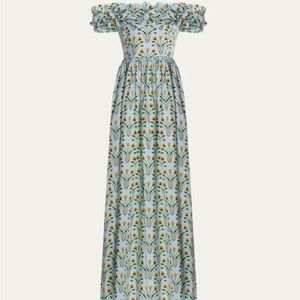 AGUA BY AGUA BENDITA
Espliego Off-the-Shoulder Floral Cotton Maxi Dress